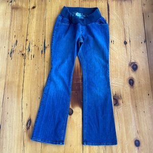 Motherhood maternity jeans with soft fabric waistband, size M